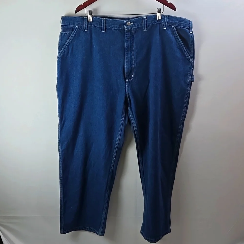 Carhartt Mens Loose Original Fit Carpenter Jeans Deepstone Blue 48x30